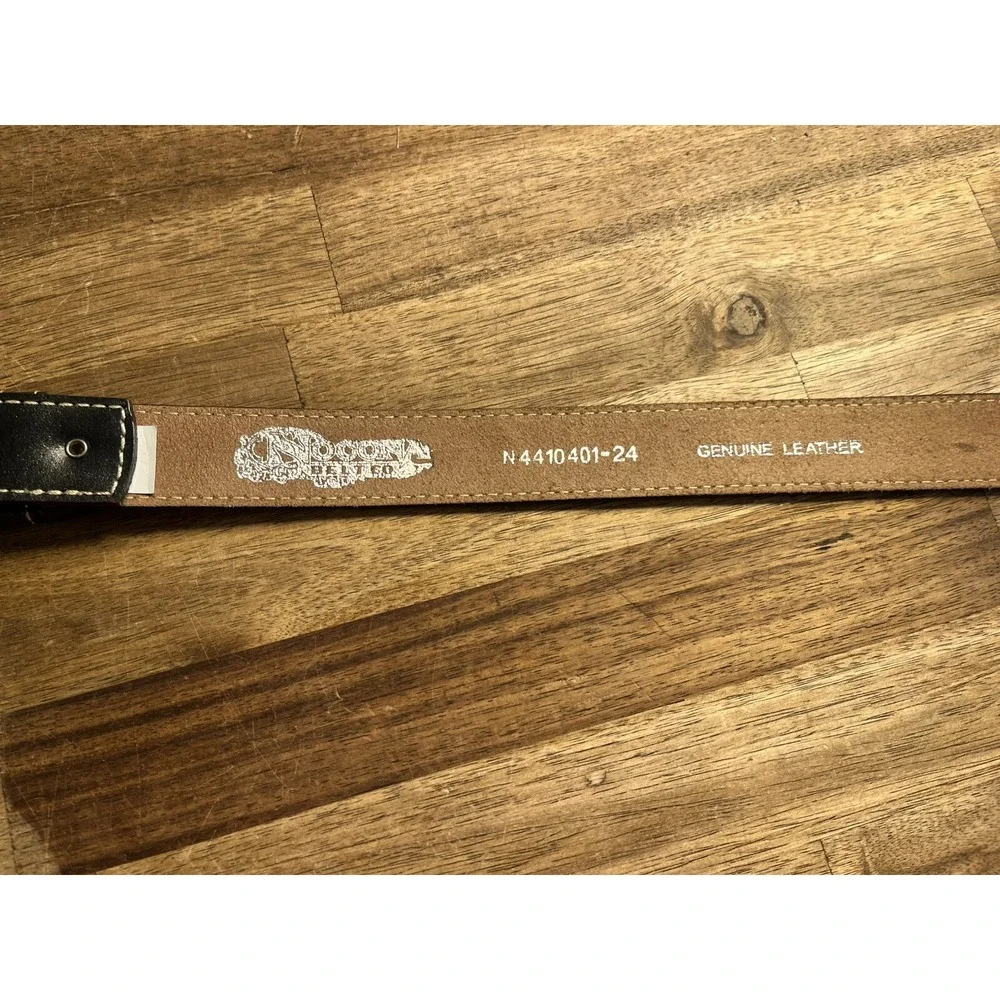Nacona Belt Co Youth 24 Bull Riding Rodeo Embossed Tooled Leather Belt